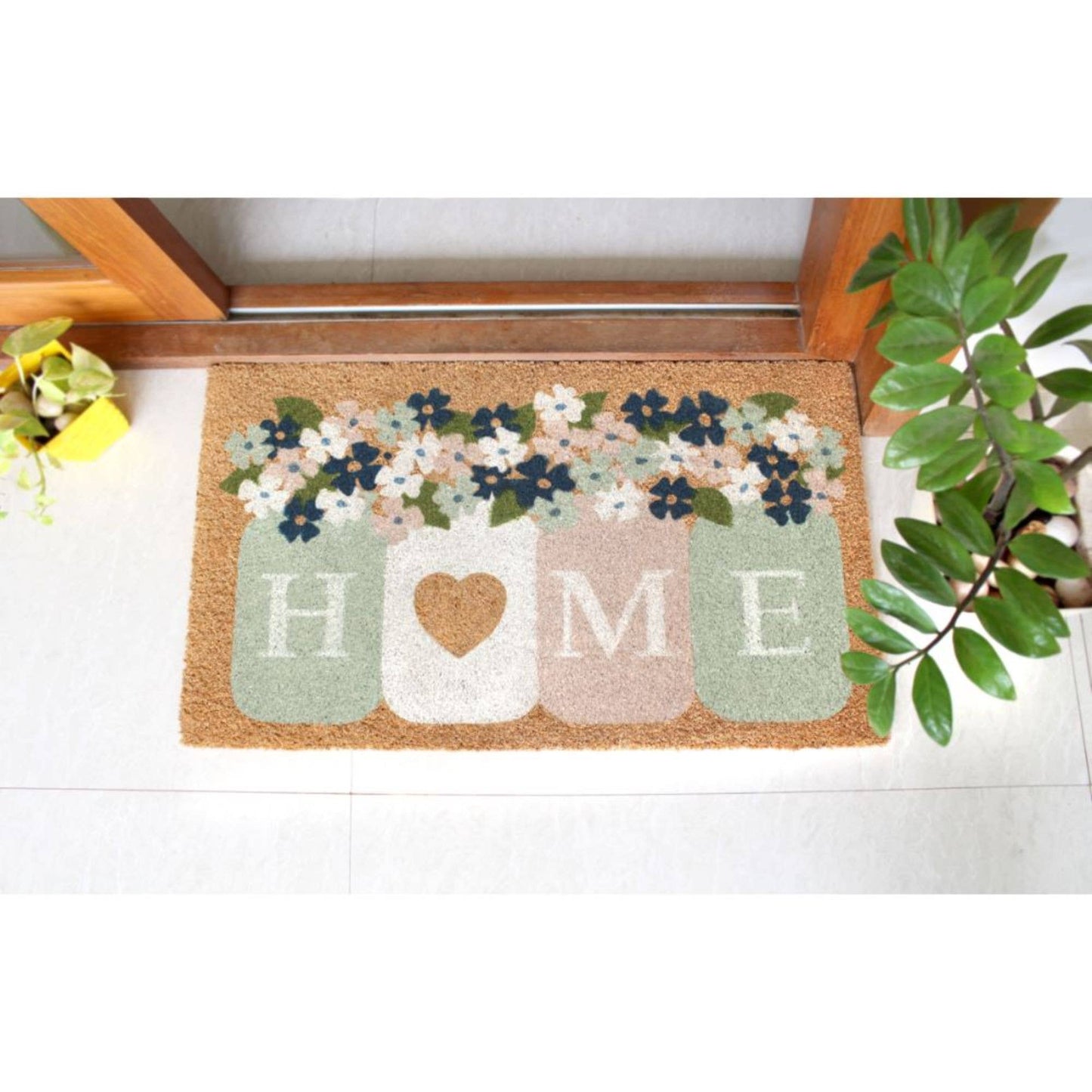 RugSmith Tufted Home Mason Jar Coir Doormat, 18" x 30"