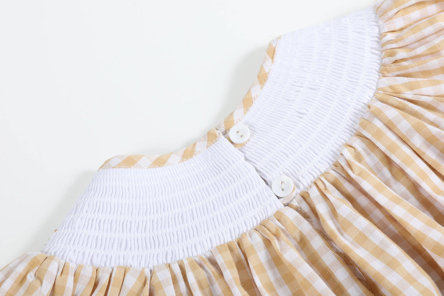 Light Brown Gingham Pumpkin Smock