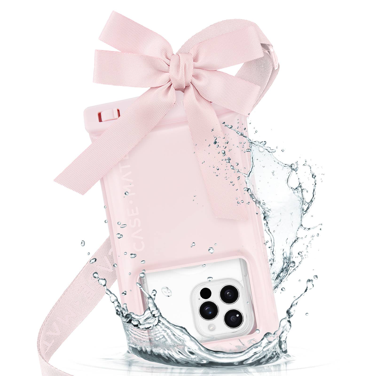 Ballet Pink Bow Waterproof Floating Pouch – Sip and Shop Cafe