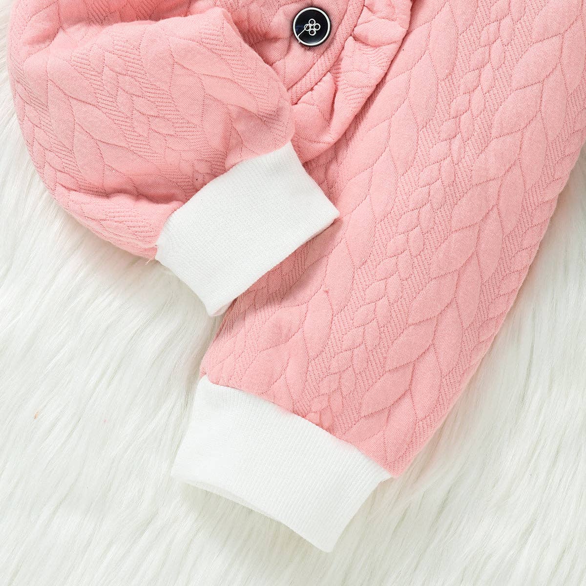 Hooded Baby Onesie with 3D Ears & Thick Lining