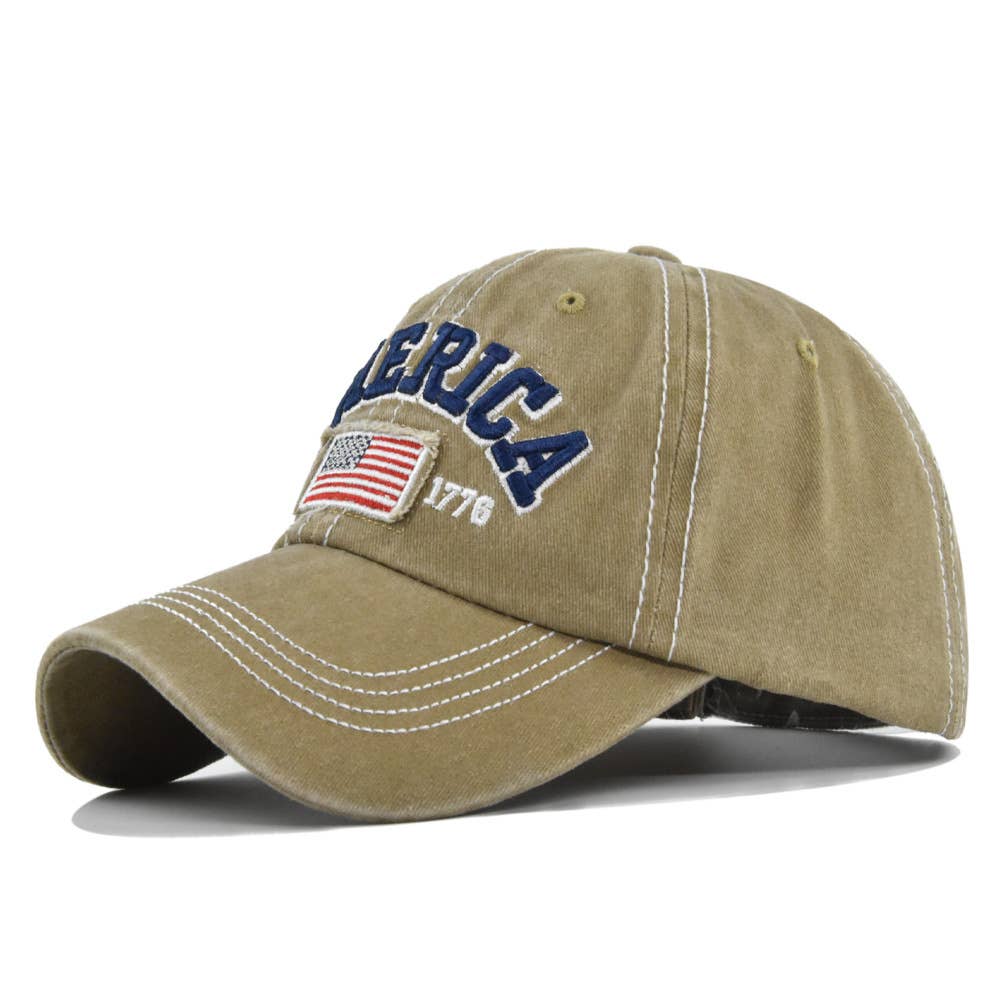 Fourth of July hat American flag embroidery baseball cap