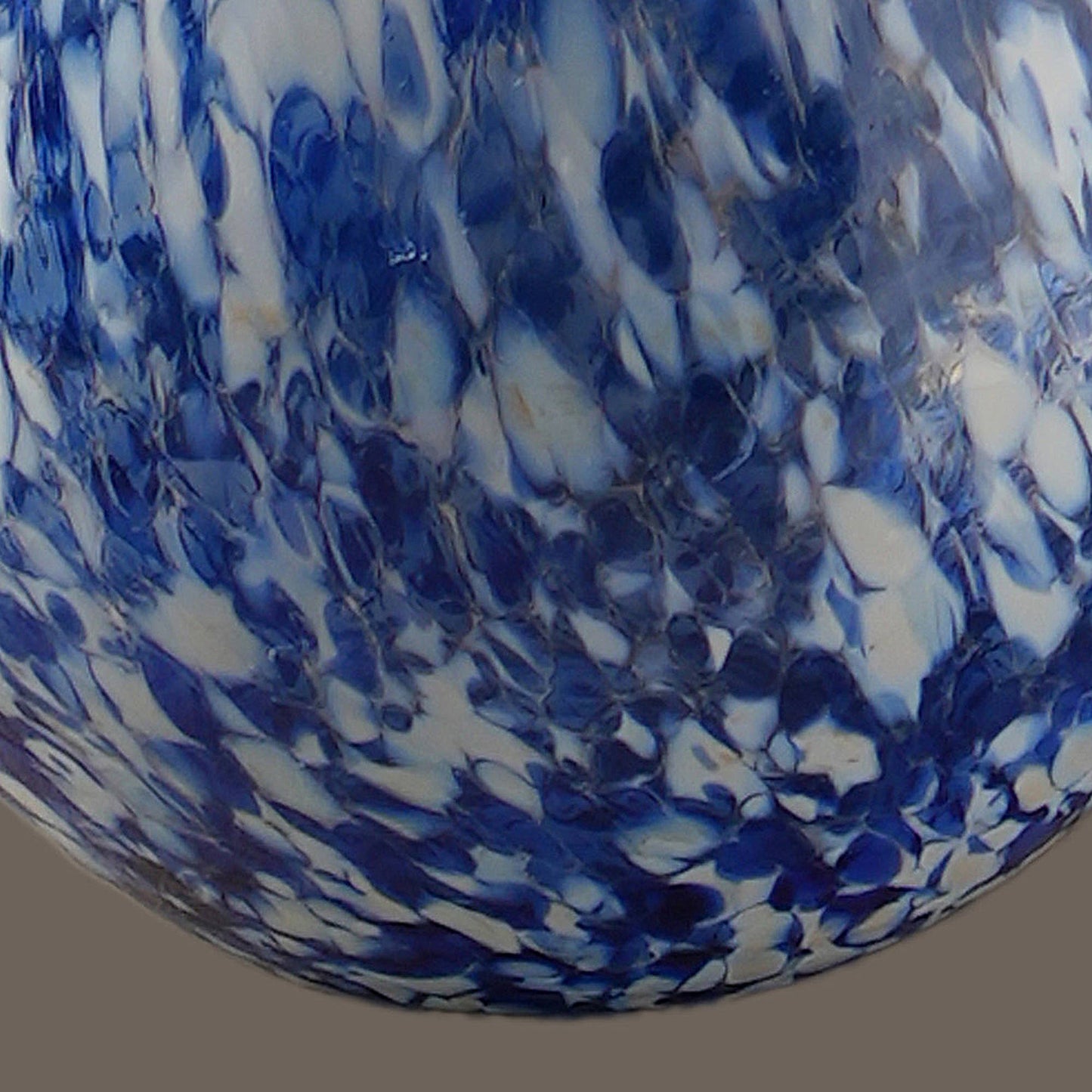 WHITE & BLUE SPLUTTER GLASS PGB VOTIVE HOLDER