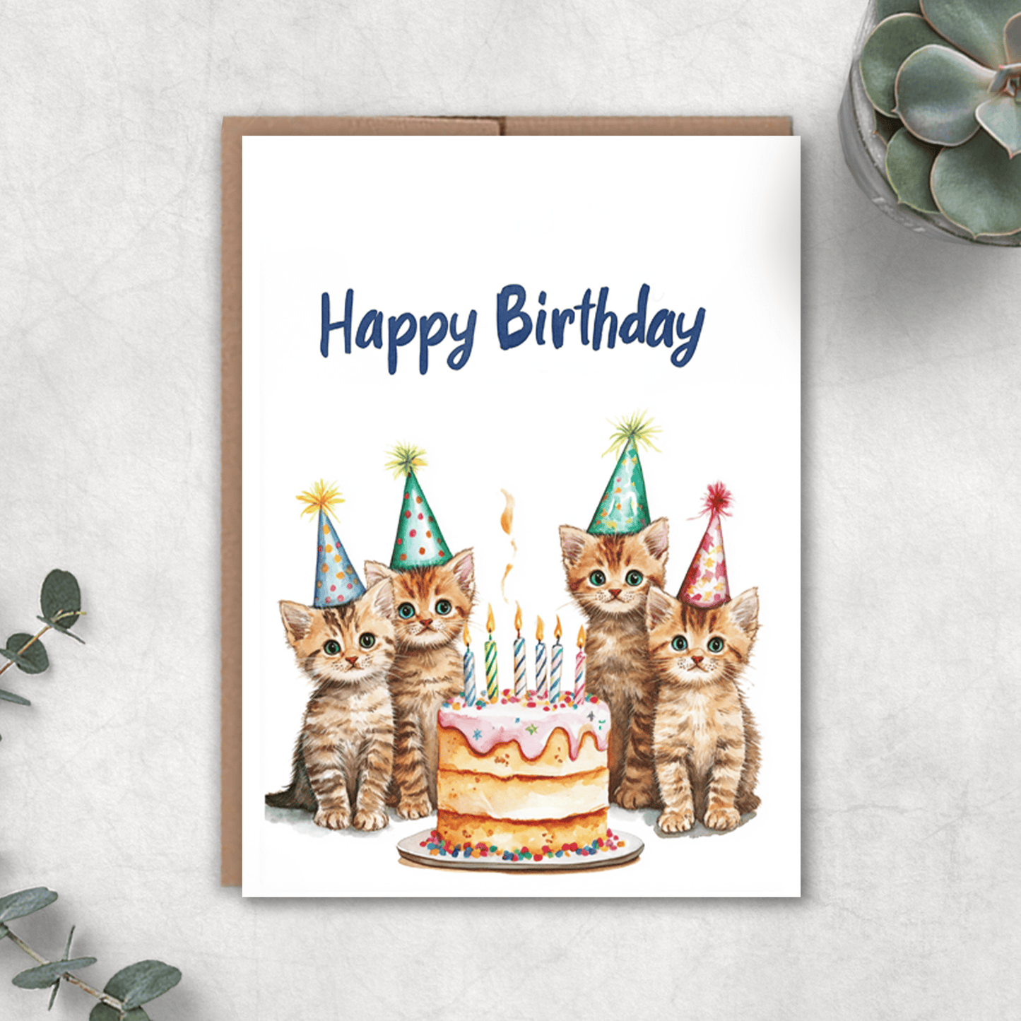 Cats Happy Birthday Card