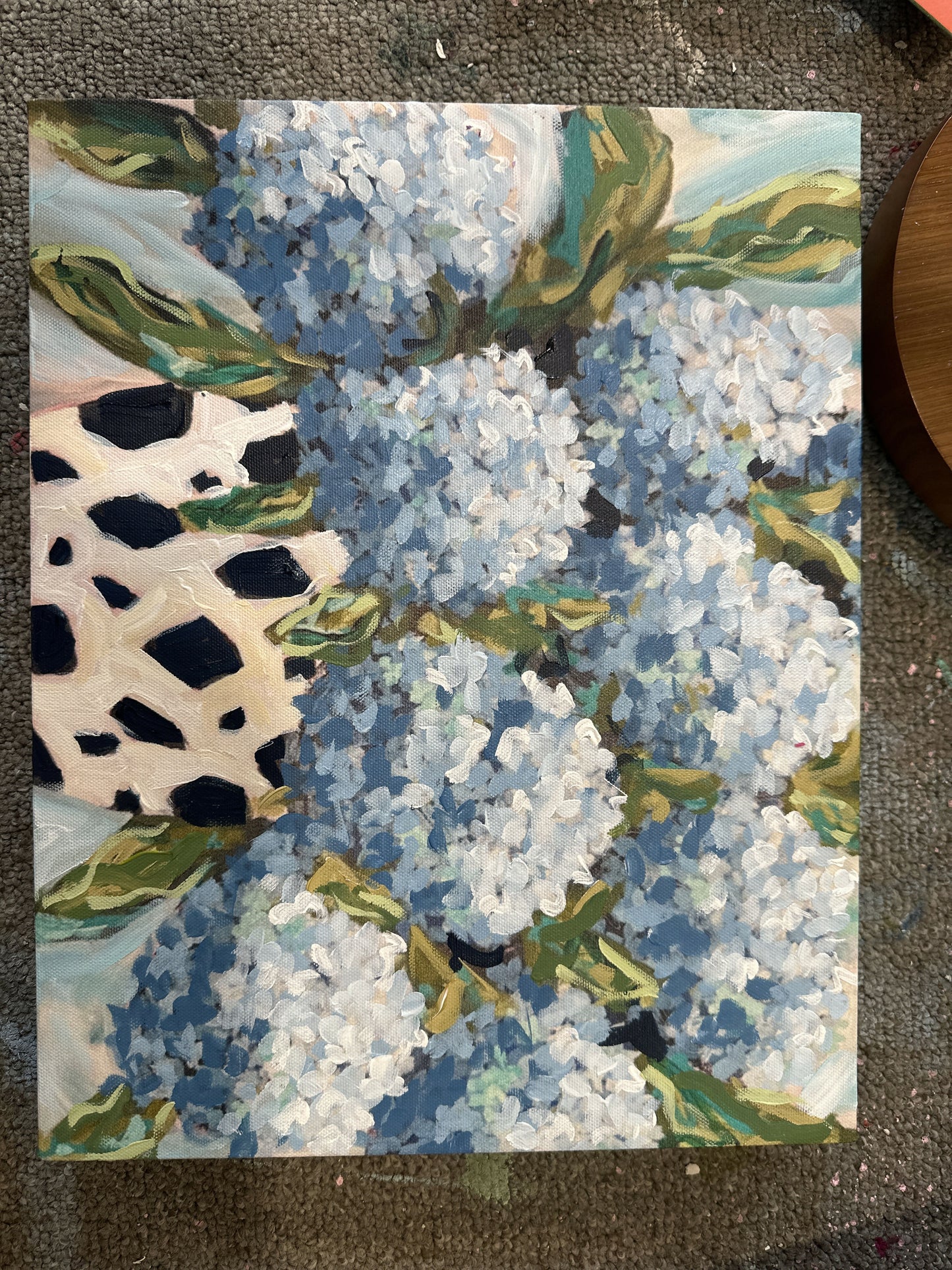 Hand embellished canvas print