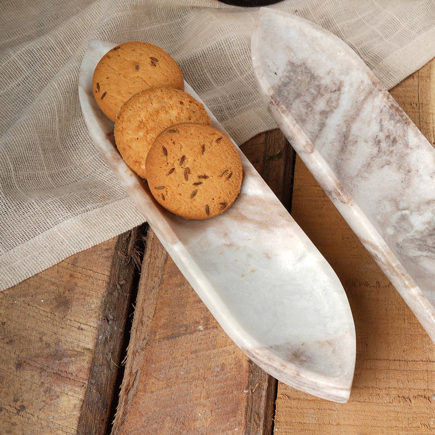Realism Sleek Small Marble Tray - 10x2.5x1.5 Inches