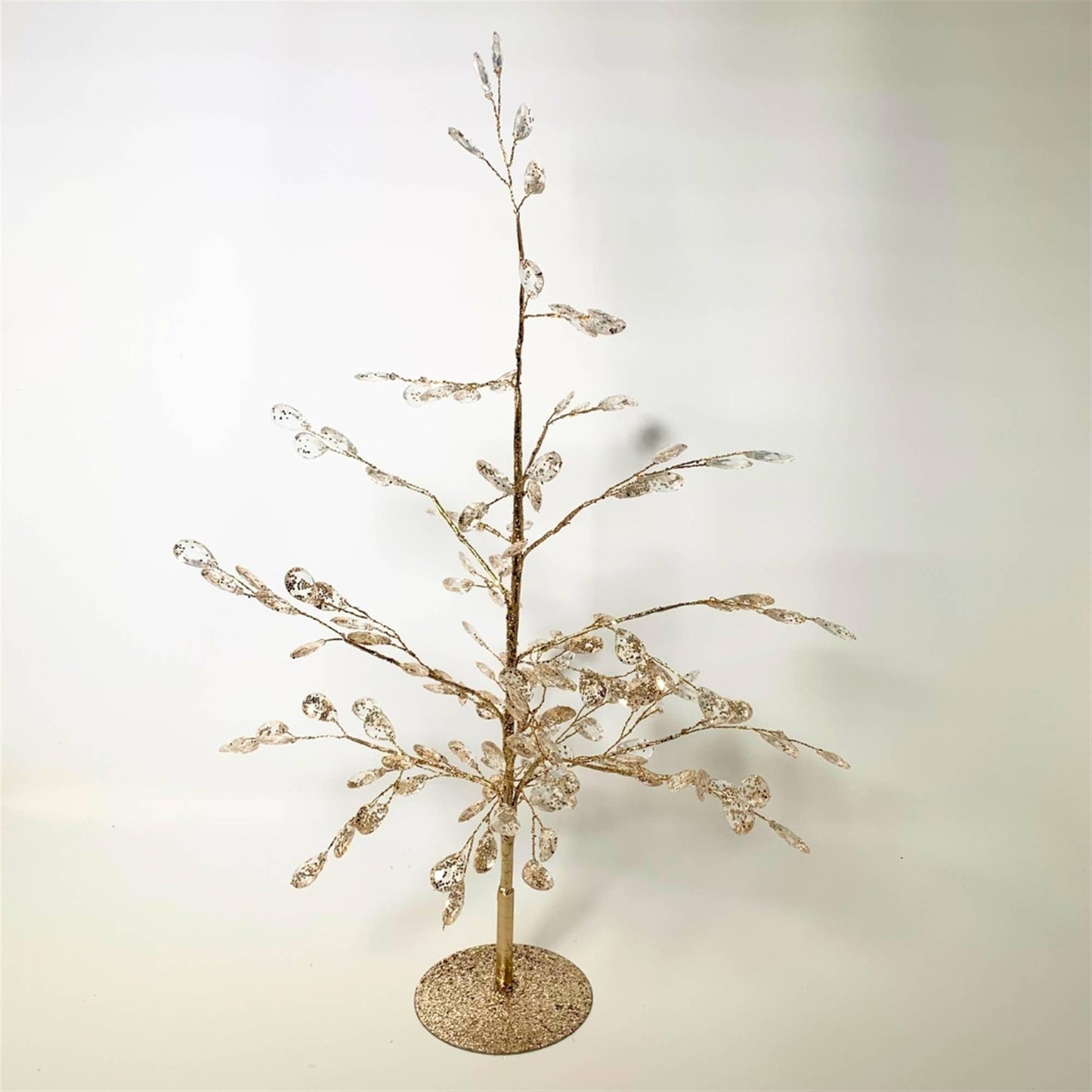 Elegant Pear Acrylic Gem Christmas Tree - Champagne 21.5"