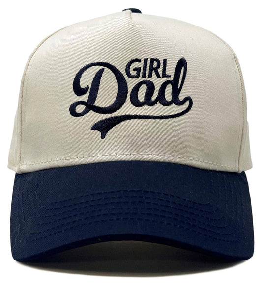 Two Tone Cap -  Girl Dad - Navy/Beige