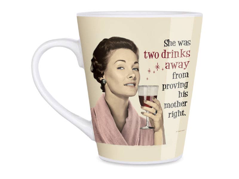 Two Drinks - Retro Indv. Coffee Mug *Blow Out*