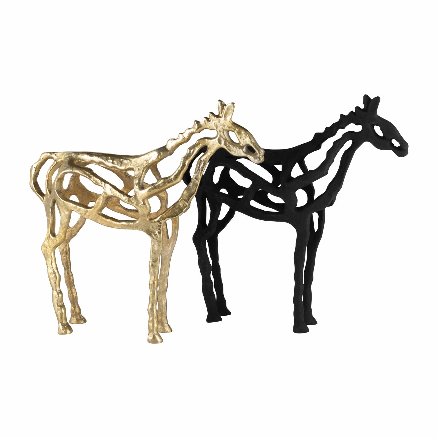 Decorative Sculpture - Black Metal Horse Illusion, 14 in.