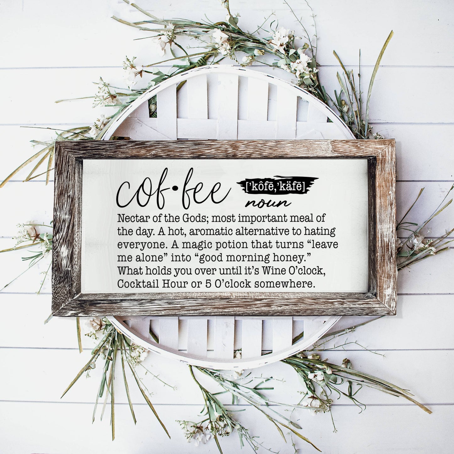Wooden Sign For Home, Funny Home Decoration Wall + Shelf Art
