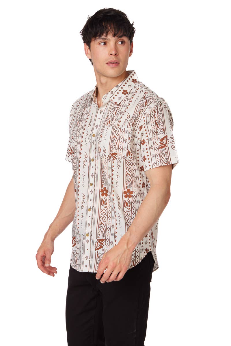 Men's Woven Printed Short Sleeve Shirt
