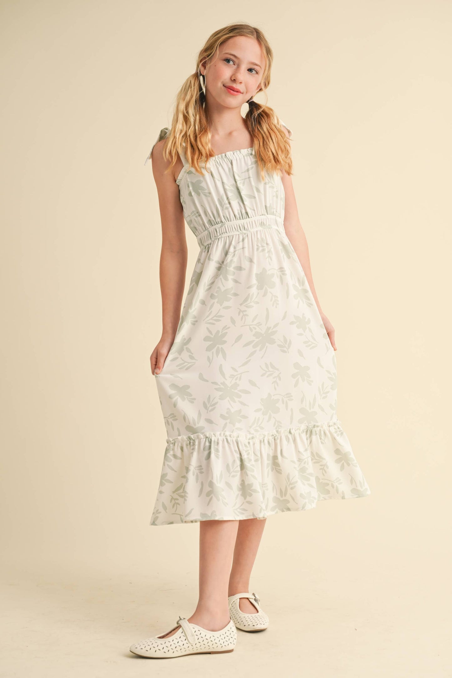 TWEEN GIRLS KIDS STRAPPY JULIETTE WAIST MIDI DRESS (7-12)