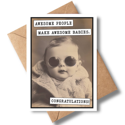 Baby Shower Cards | Funny Greeting Cards with Display (Bulk)
