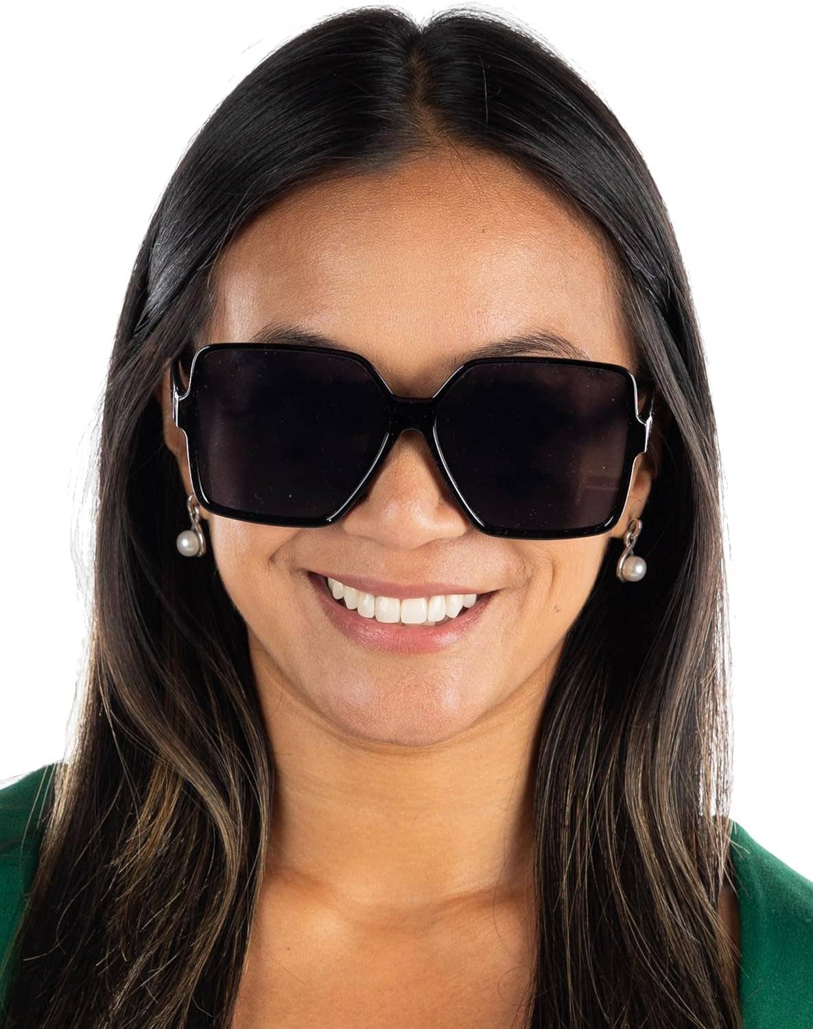 Oversized Square Sunglasses - Black/Smoke