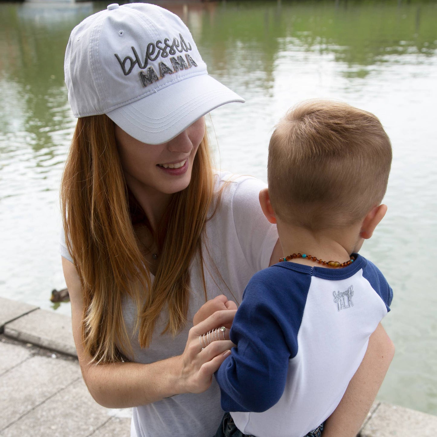 Blessed Mama - White Adjustable Hat