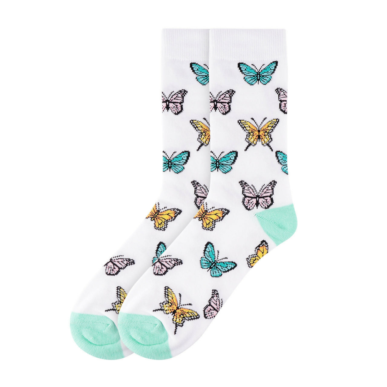 Womens White Butterfly Socks Life is Socks
