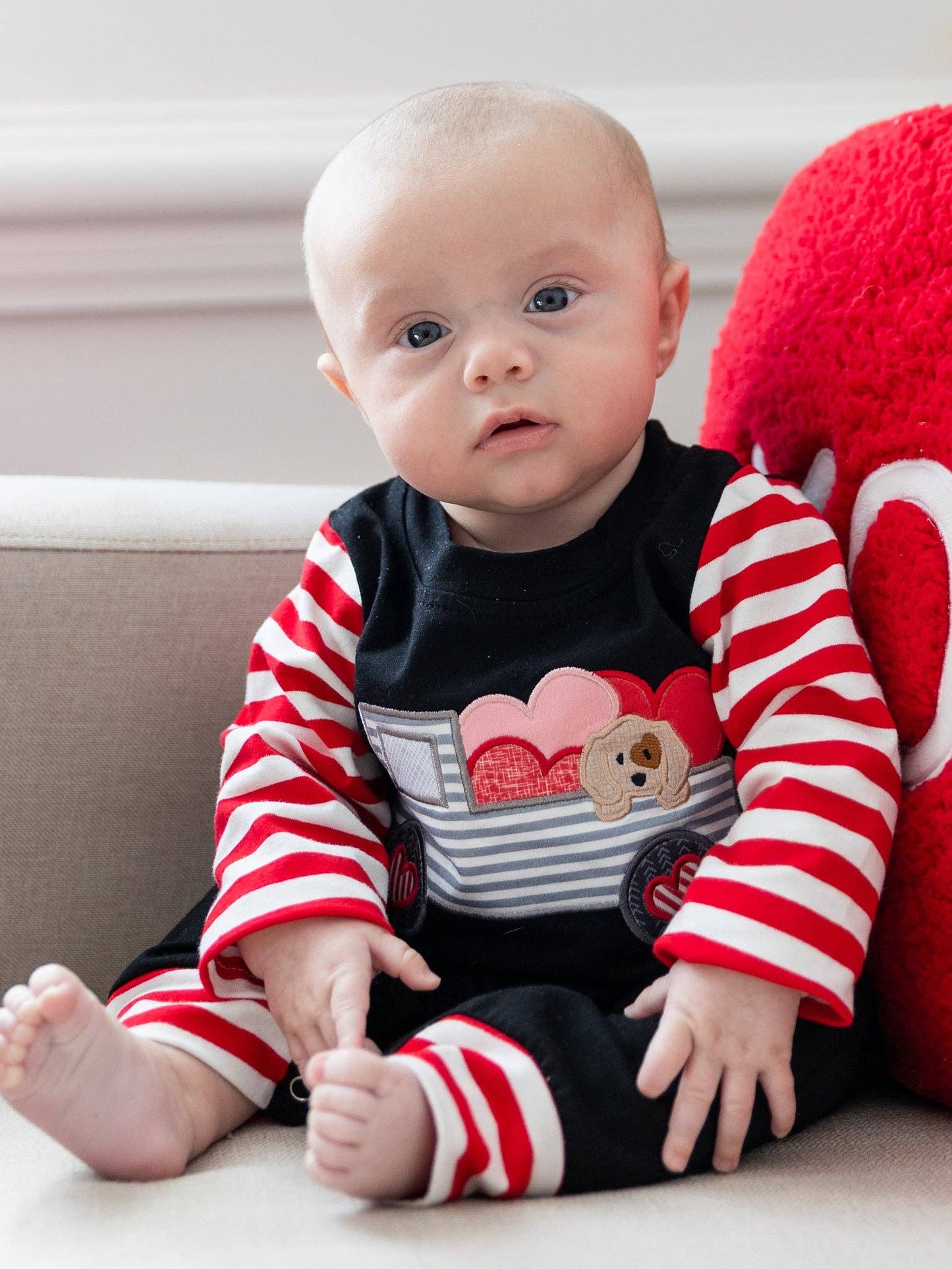 Love on Wheels Embroidered Romper