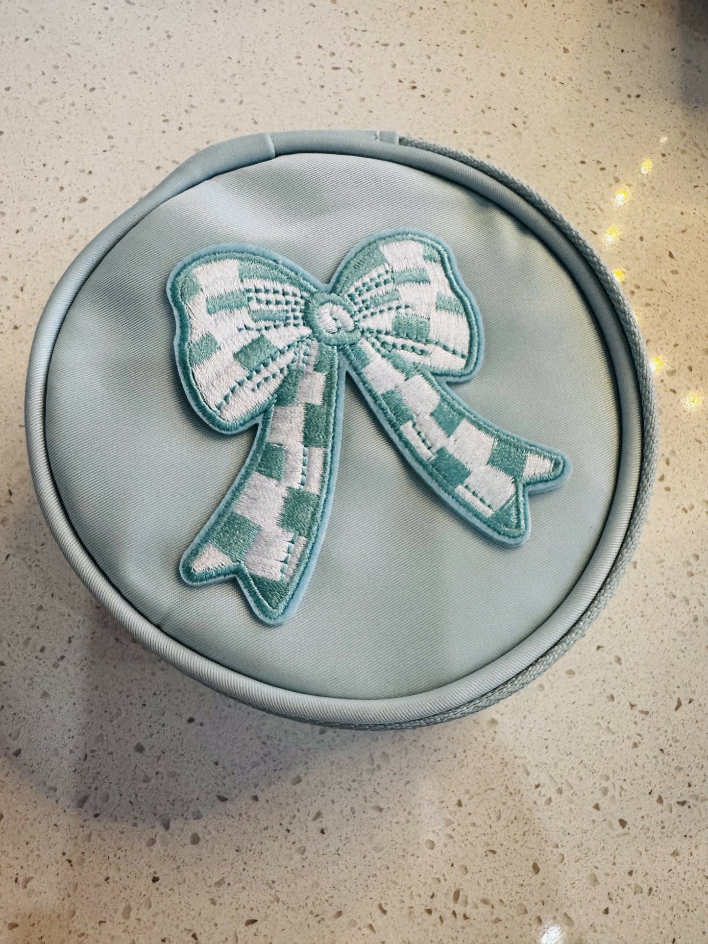 Teal Bow Trinket Case