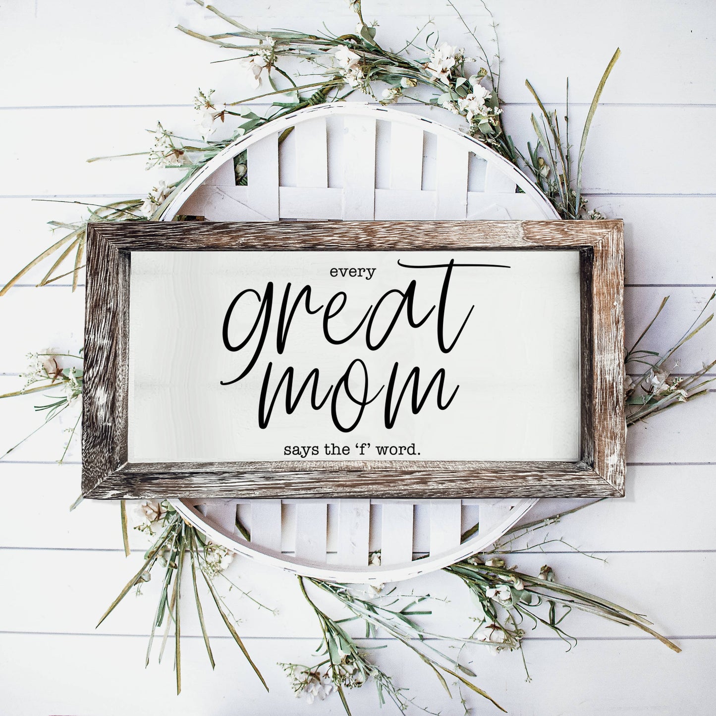 Wooden Sign For Home, Funny Home Decoration Wall + Shelf Art