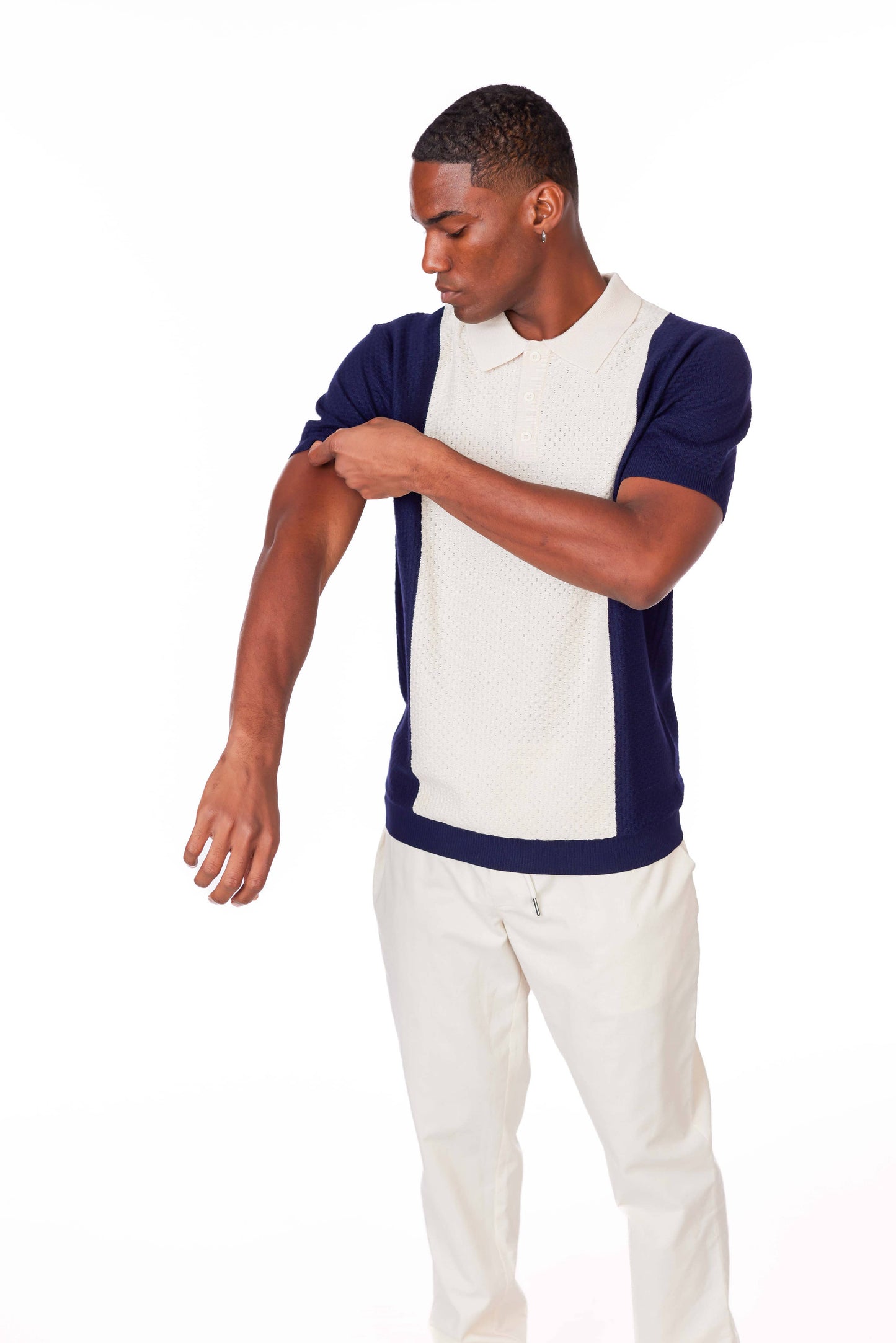 Men's Textured Polo Shirt