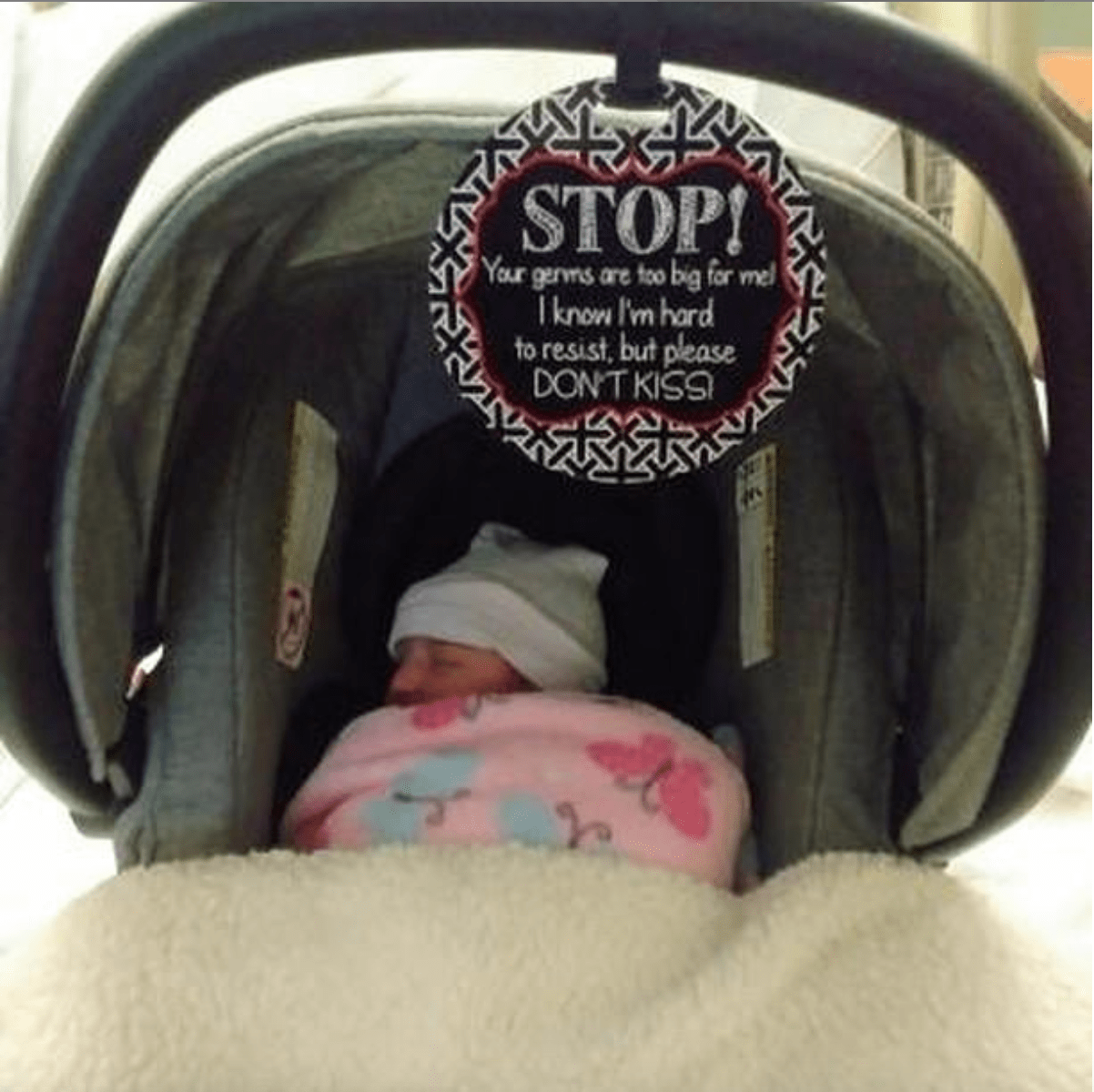 No Kissing Car Seat and Stroller Tag