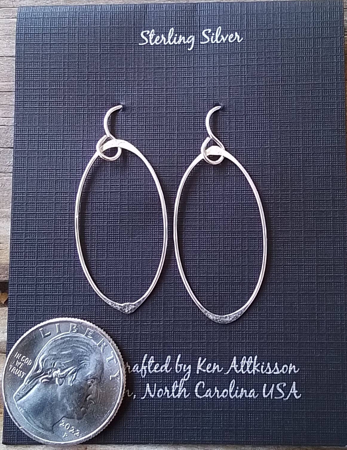 Sterling Silver Earrings Medium Ovals
