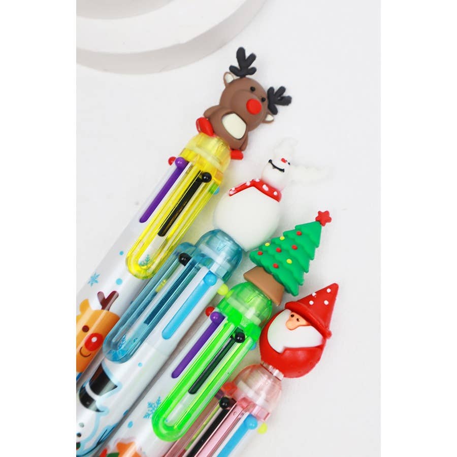 Christmas Theme Multi Color Ballpoint Pen
