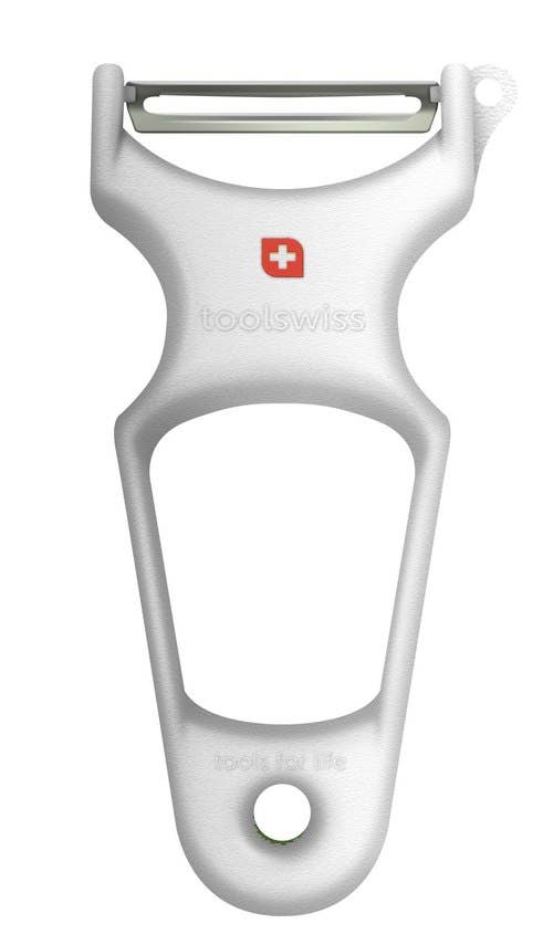 Toolswiss Classinox - Vegetable Peeler SS Blade, White