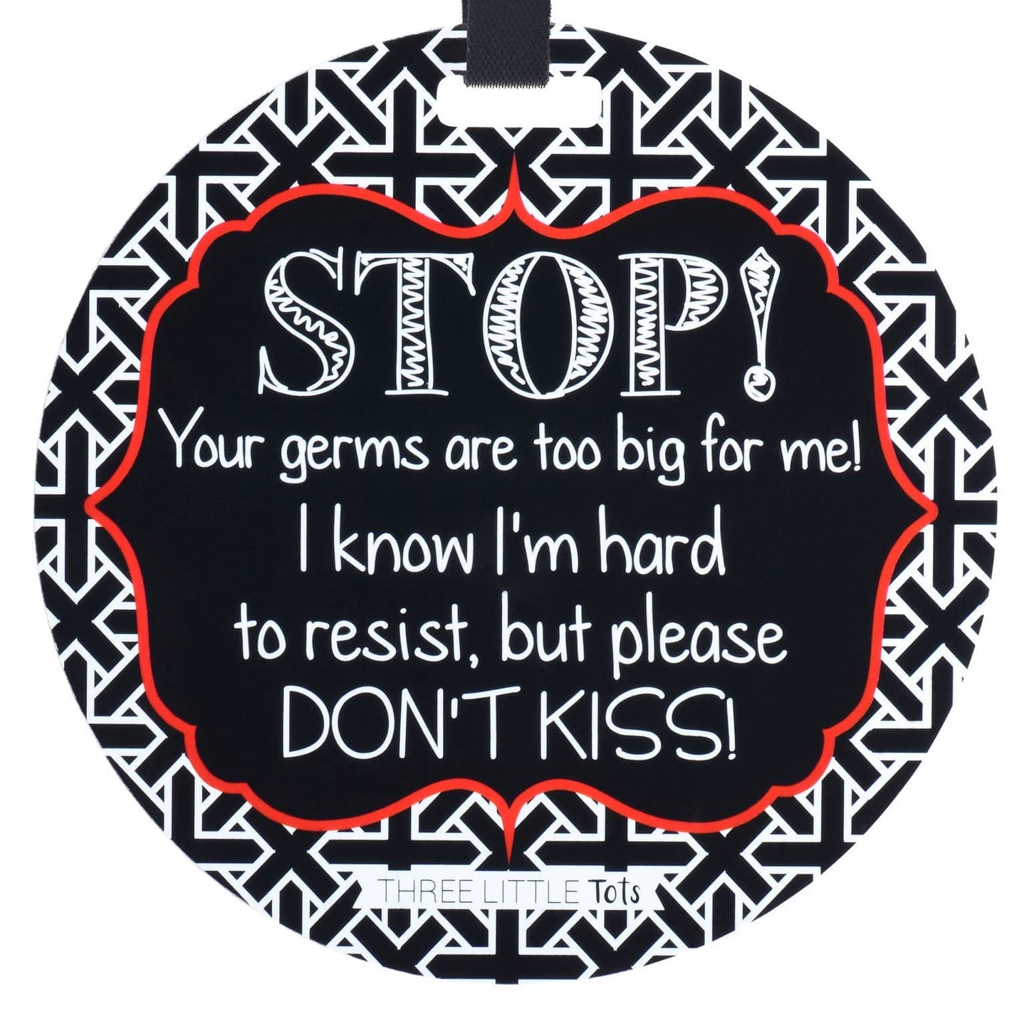 No Kissing Car Seat and Stroller Tag
