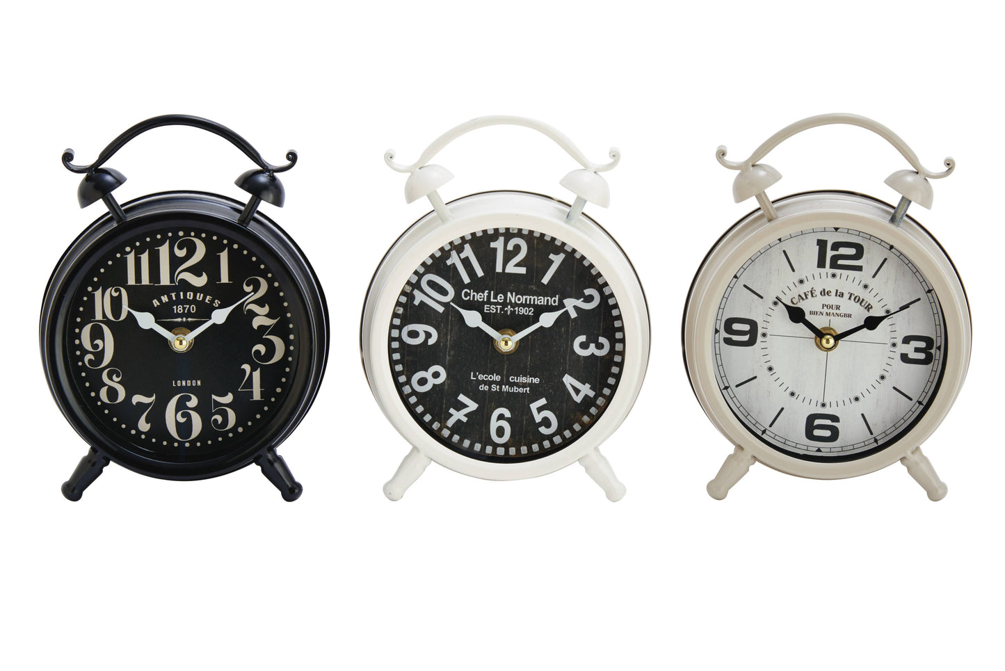 Vintage White Metal Clock