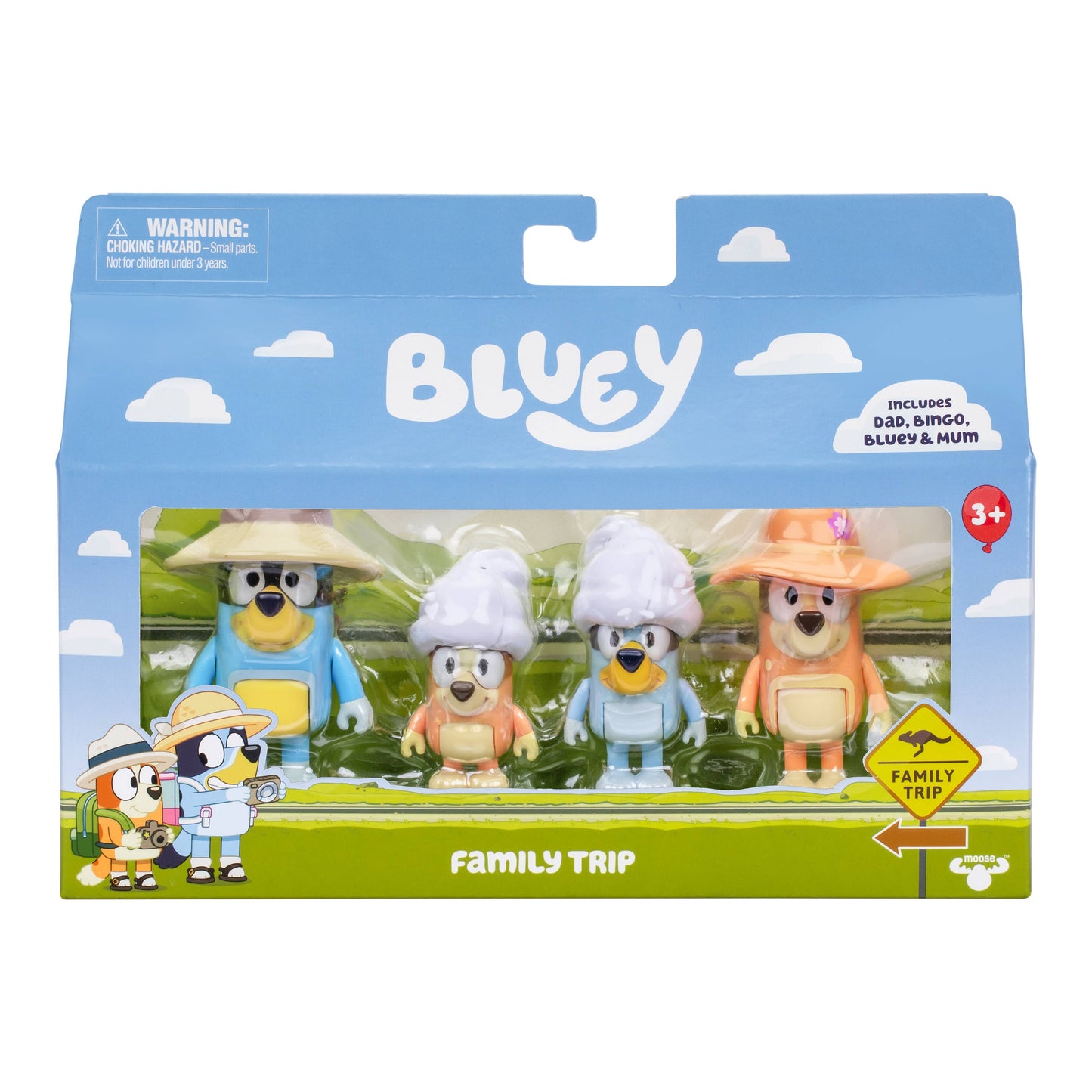 Moose Toys Bluey 4-Pack Figurine Set