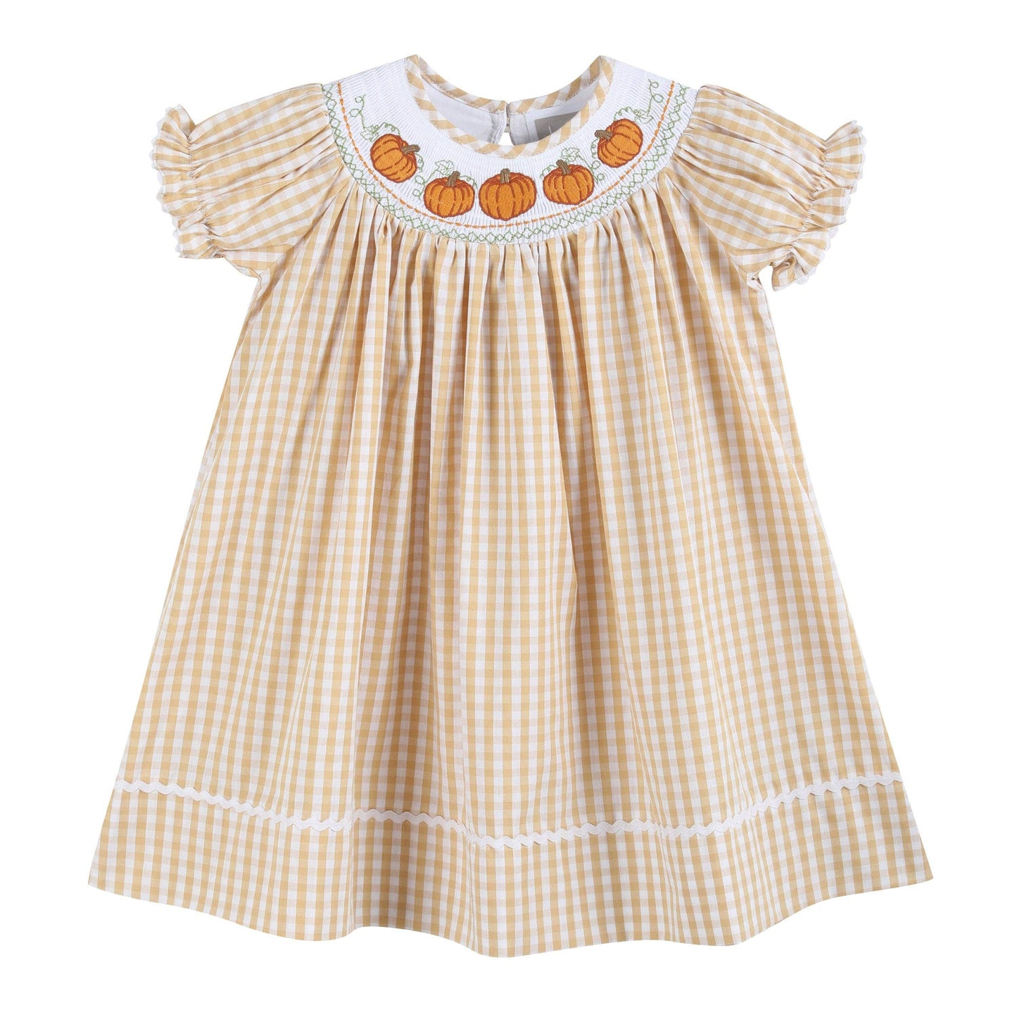 Light Brown Gingham Pumpkin Smock