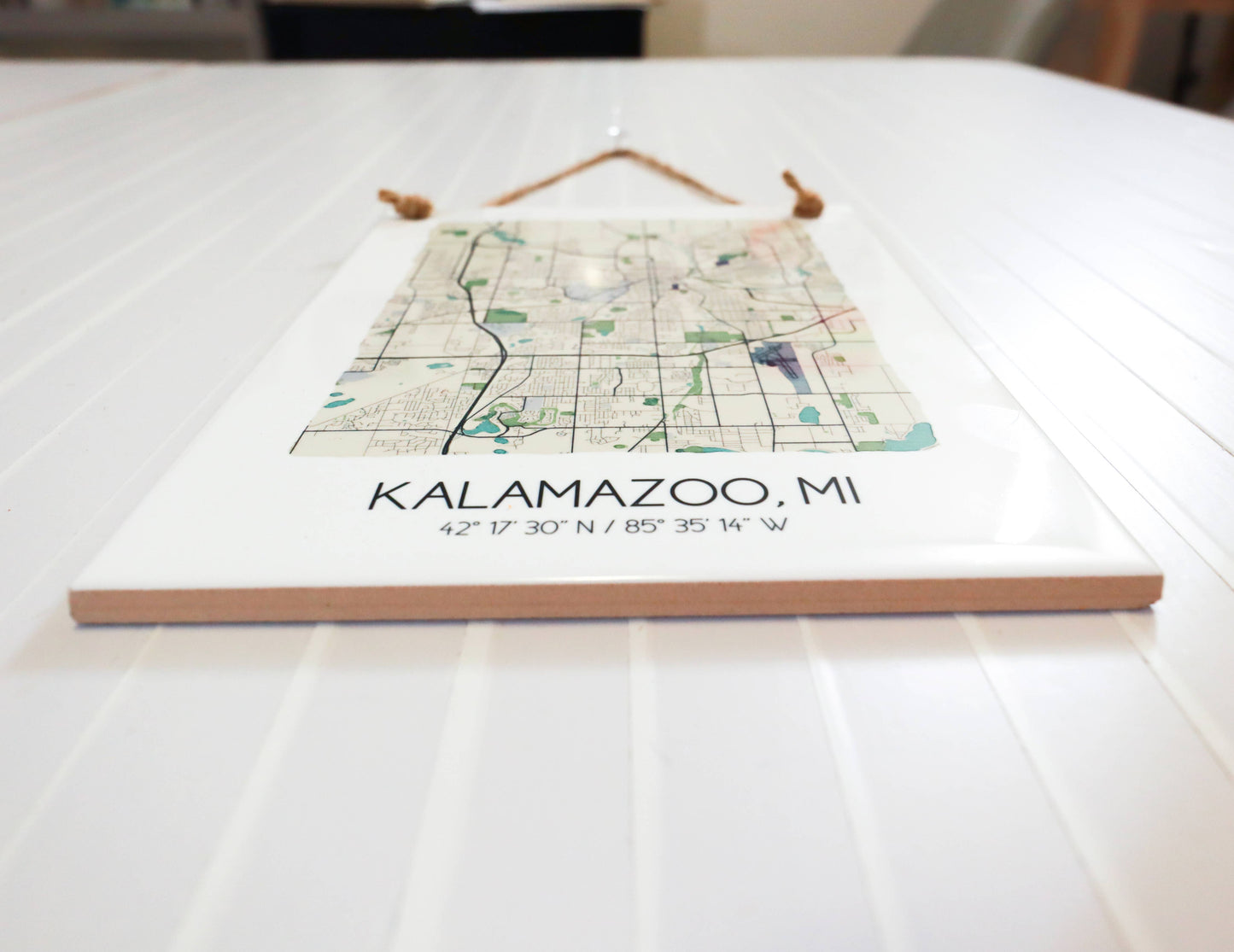 Charlotte North Carolina Map Art Tile - Ceramic Tile Sign