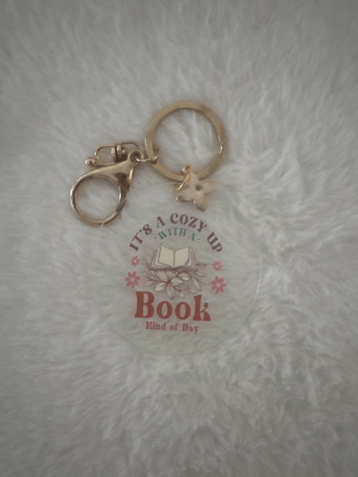 Bookish Round Acrylic Keychain