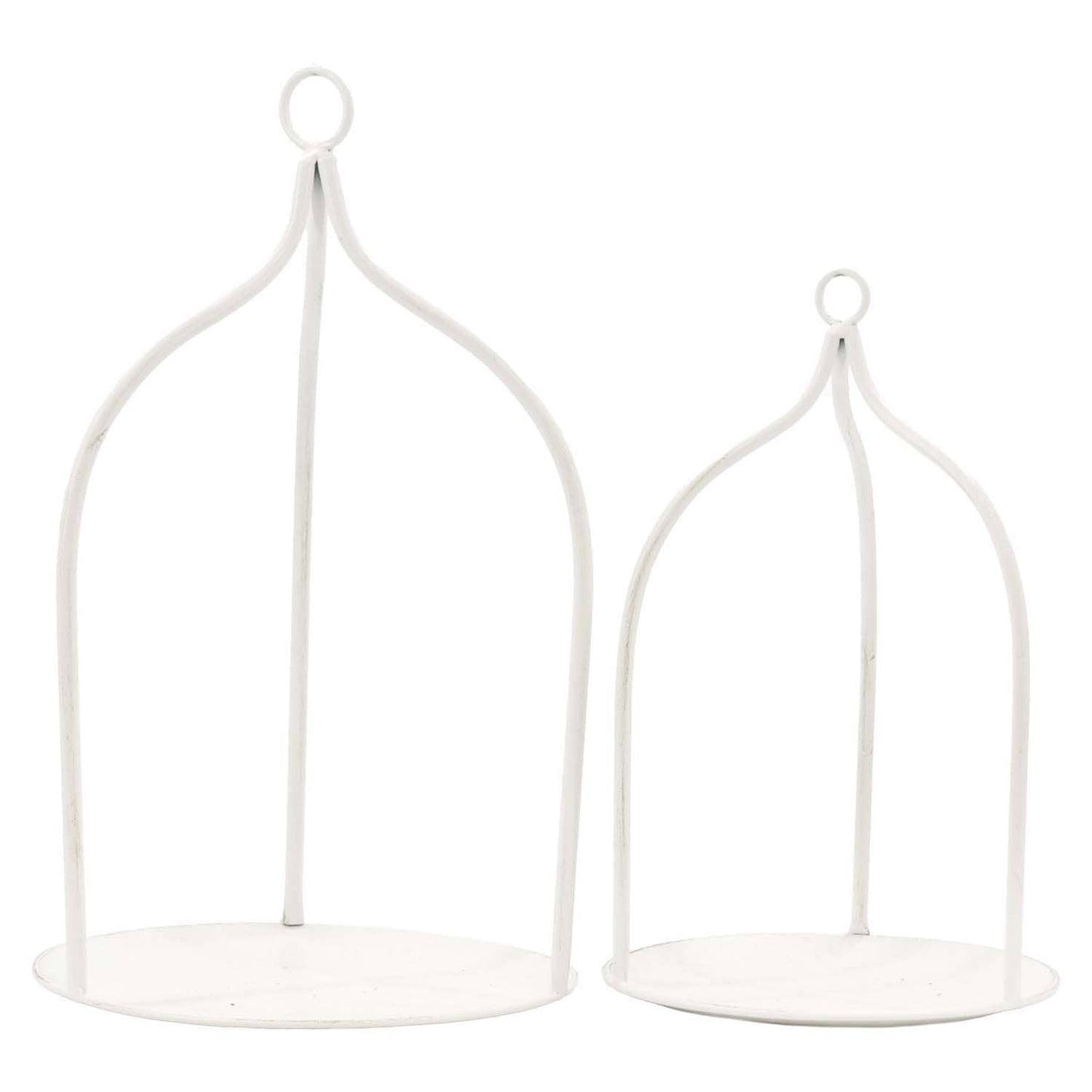 Set of 2 Large White Open Lanterns