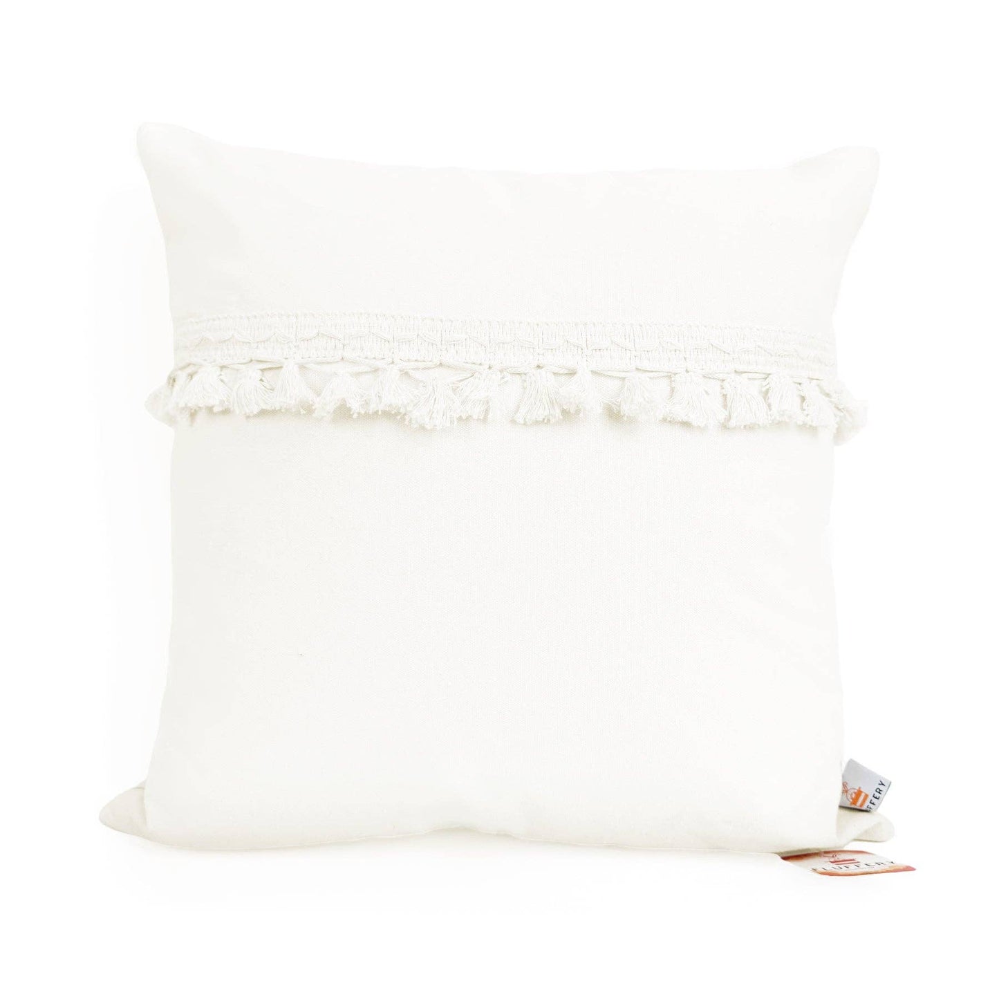 Boho Tassel Throw Pillow 18"x18" with Insert Home Decor