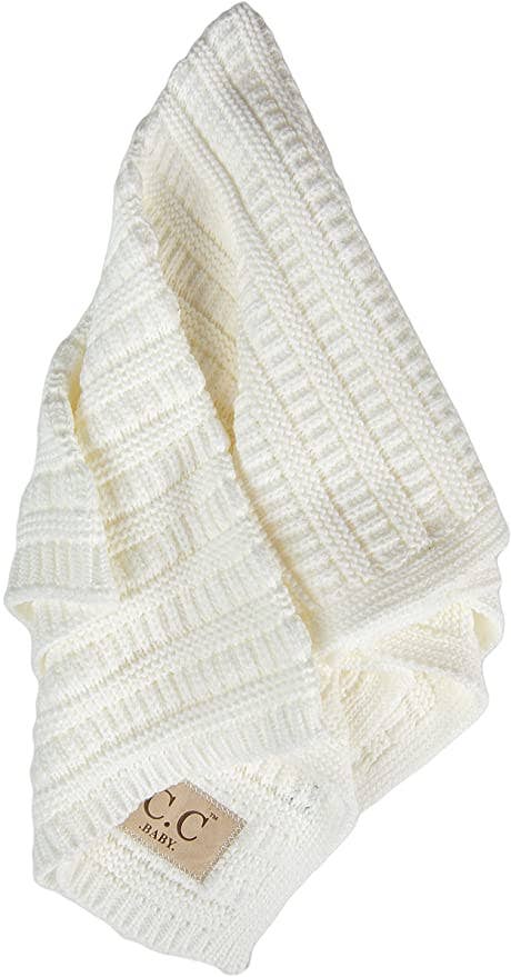 Baby Throw Blanket  (Ivory)