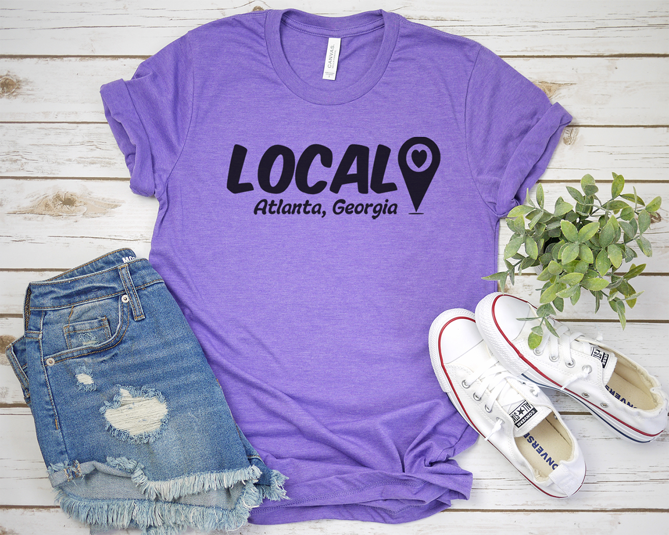 Sip and Shop Map Pin Tee