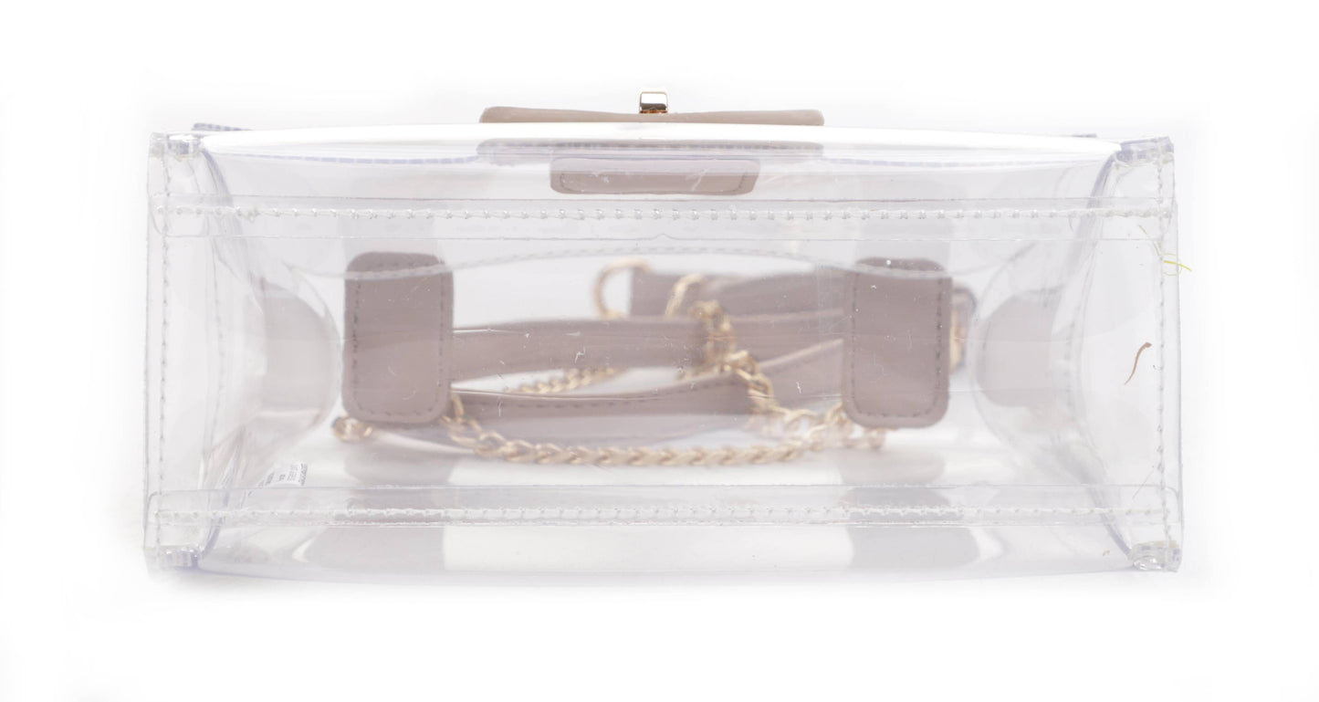 CL20555 Turn Lock Hardware Clear Crossbody
