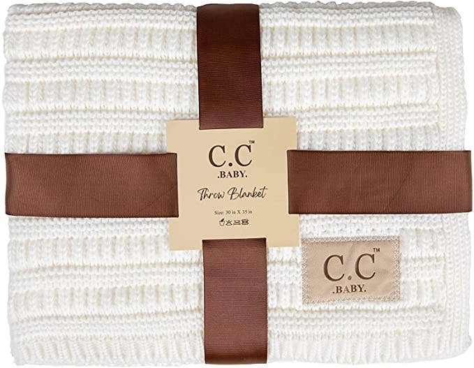 Baby Throw Blanket  (Ivory)