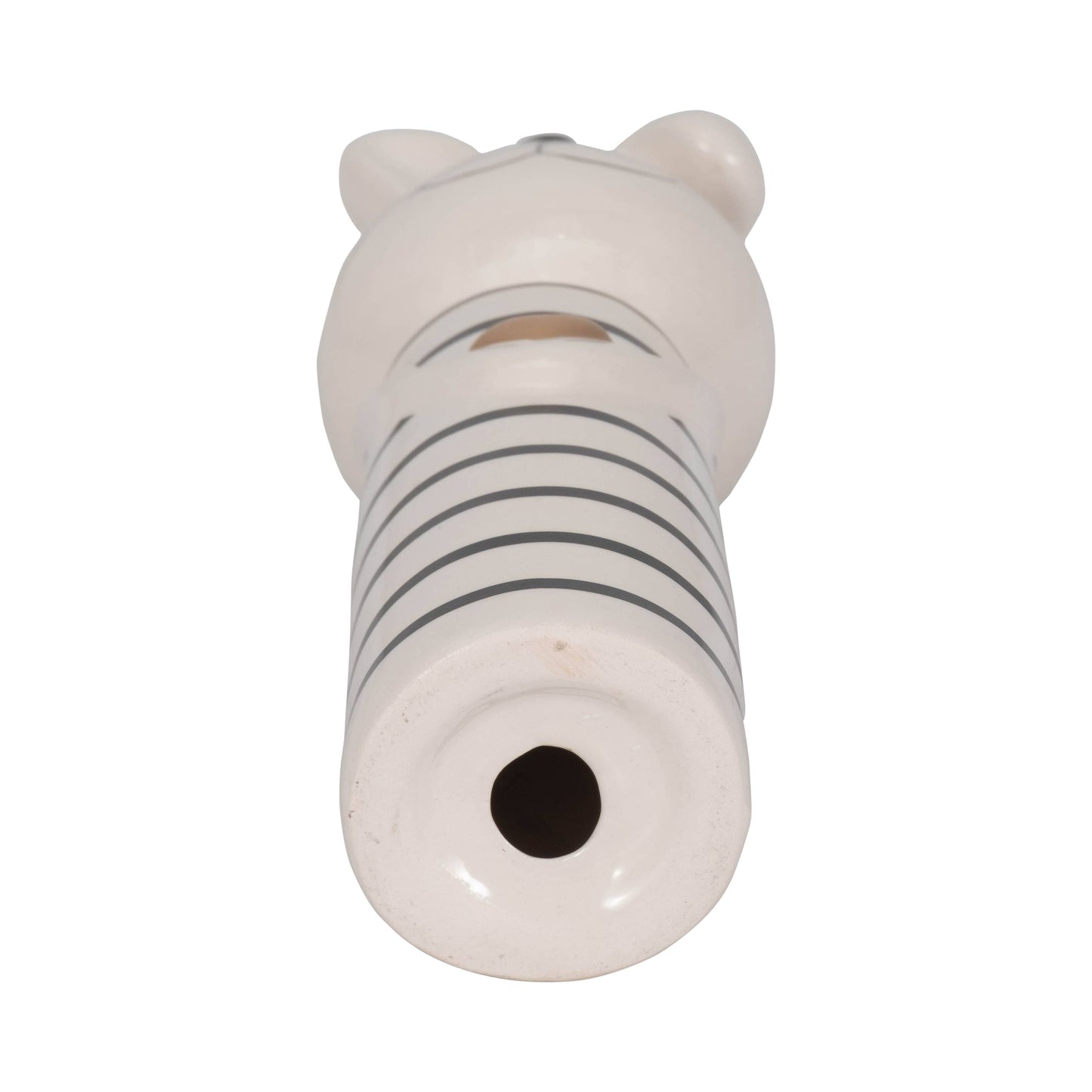 Ceramic Lines Bunny with Heart Figurine - White, 10 in.