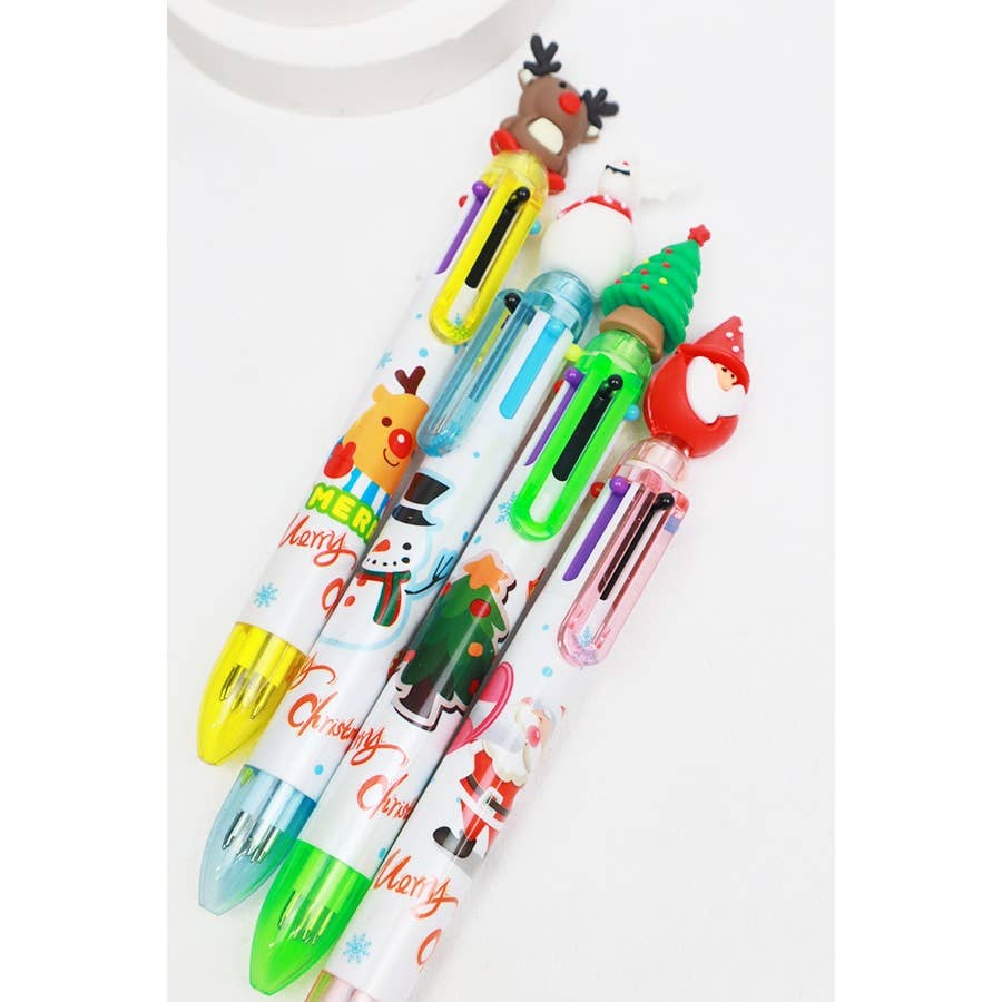 Christmas Theme Multi Color Ballpoint Pen