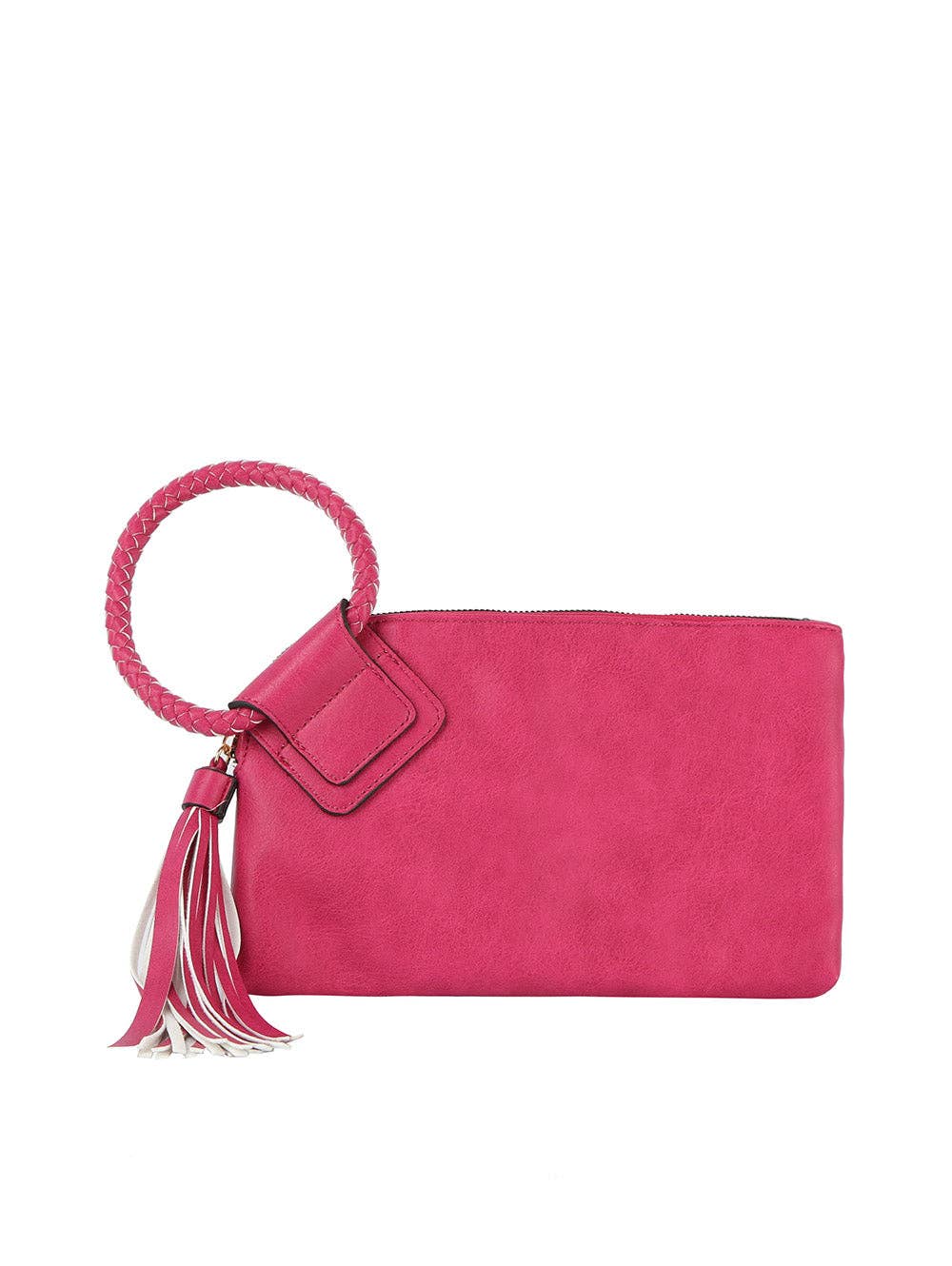 Braided Ring Handle Wristlet Clutch