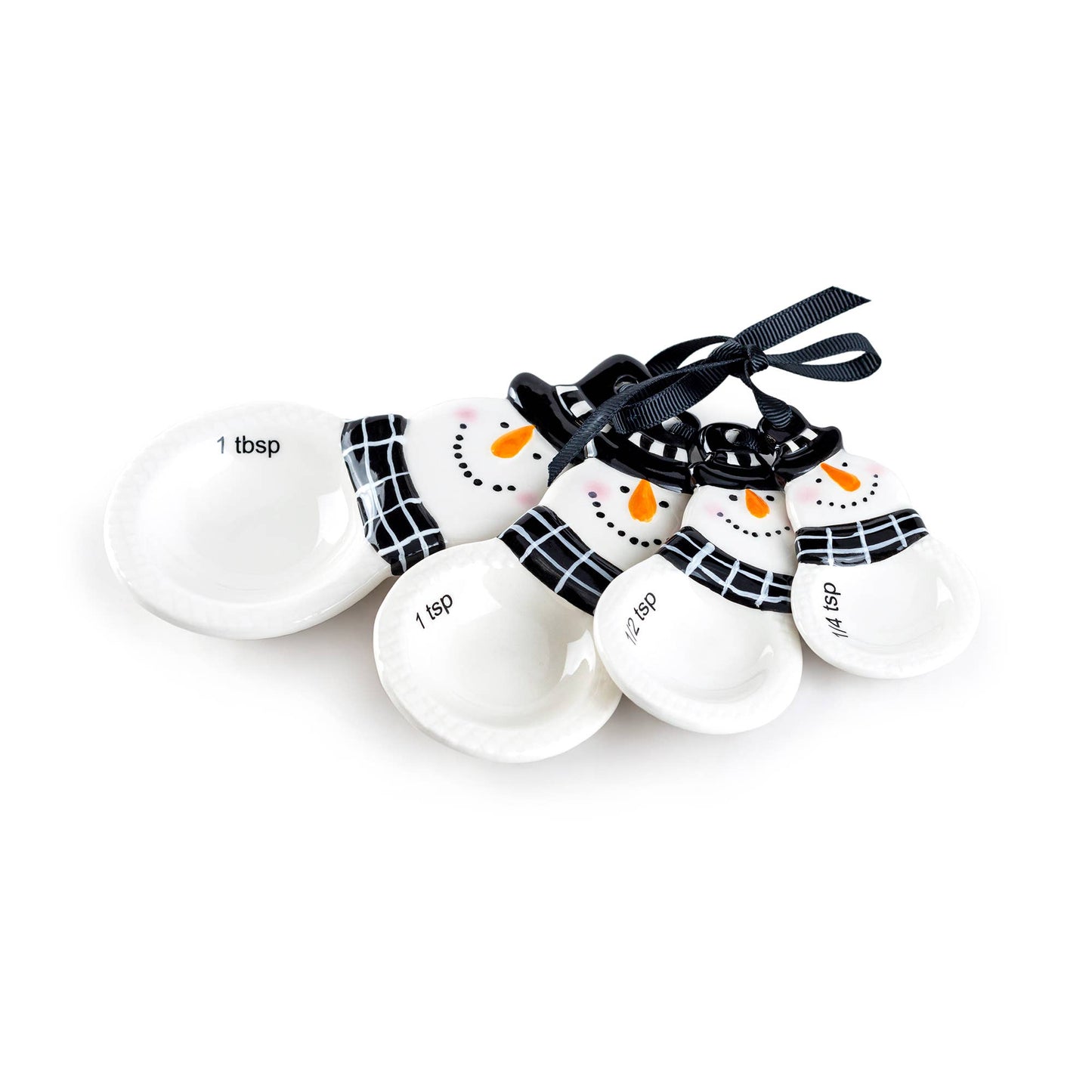 Snowman 4-Piece Ceramic Measuring Spoon Set