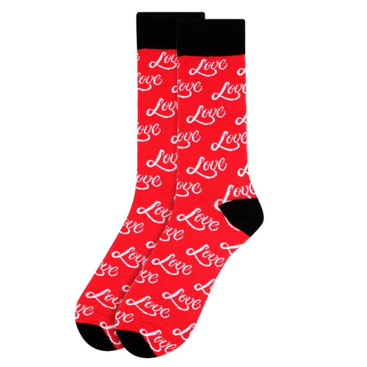 Mens Red love Socks 1