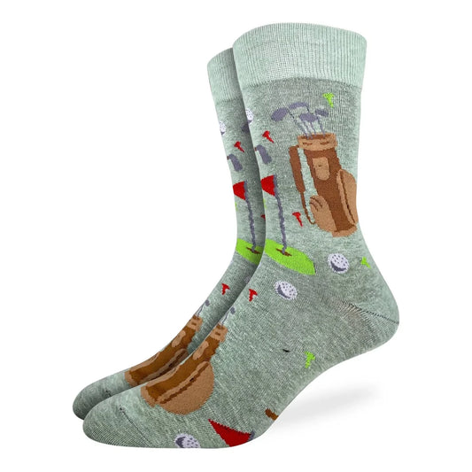 Mens Big & Tall Golf Socks Green Classic