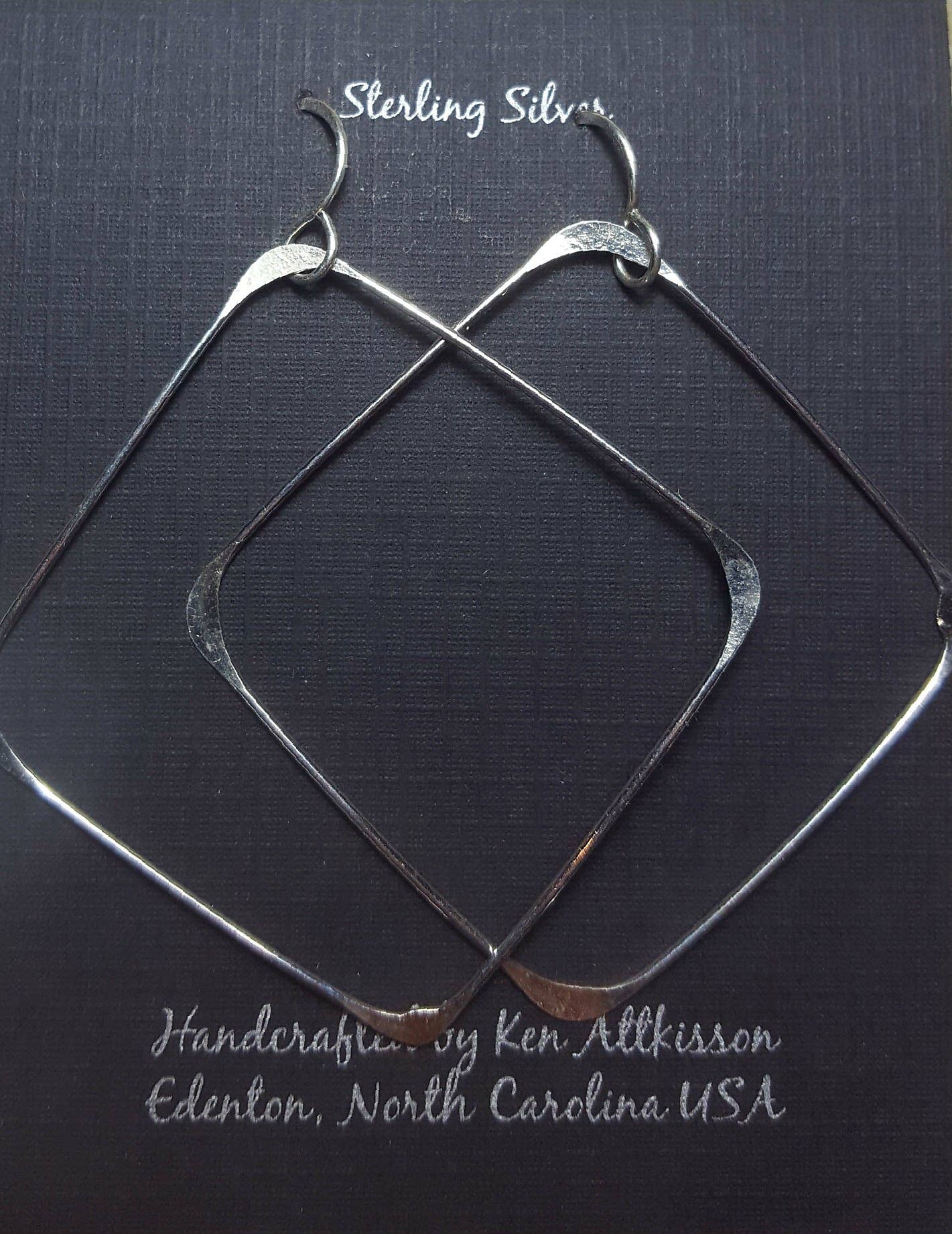 Sterling Silver Earrings Giant Squares