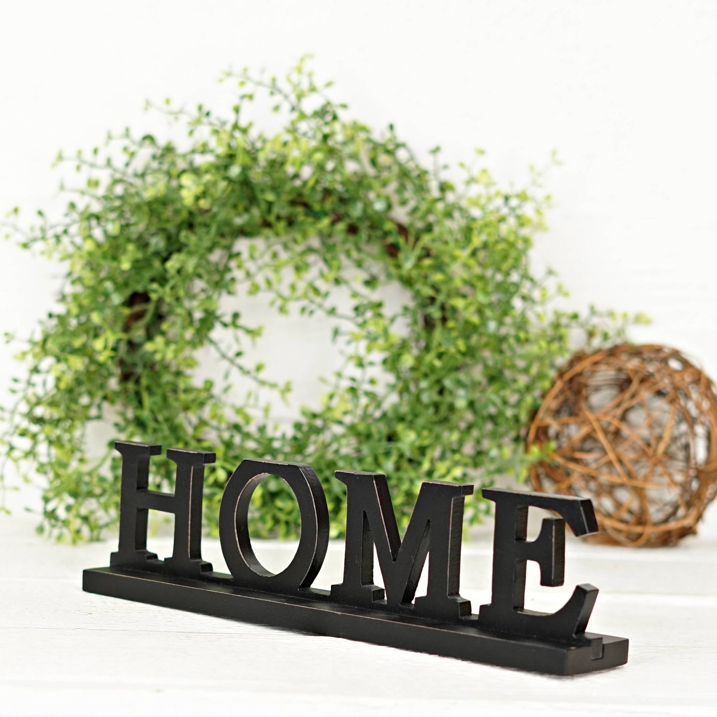 Table Top Sign-HOME-12inx3in-Black