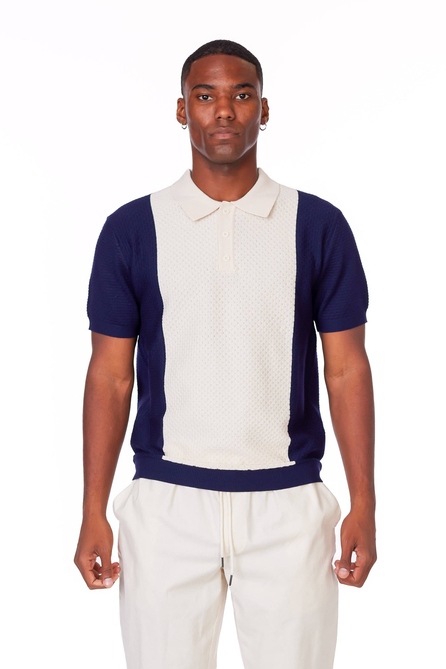 Men's Textured Polo Shirt