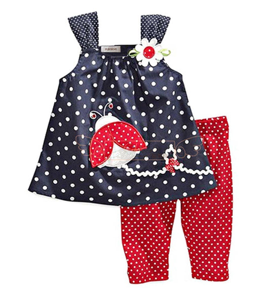 Ladybug Dots Girl Tunic and Pants